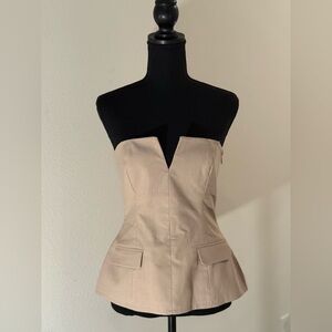 Zara strapless Pinstripe Top NWT